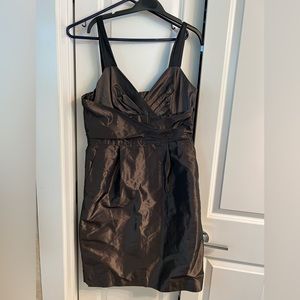 Banana republic size 10 deep purple/brown taffeta dress